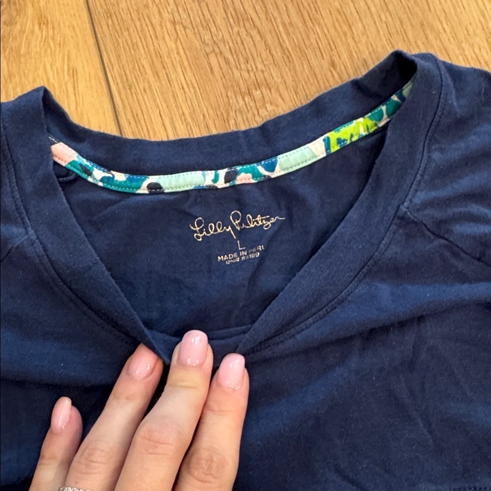 Lilly Pulitzer Chapman Long Sleeve Top Multi Dive Bar - Picture 2 of 9